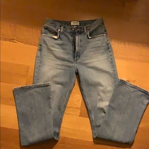 Agolde high rise boot cut jeans